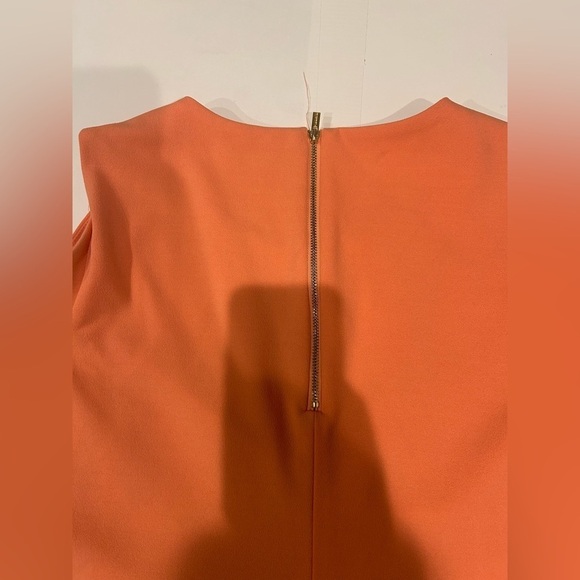 Calvin Klein Dress Midi 14 Cold Shoulder Coral Business Formal - Picture 7 of 13